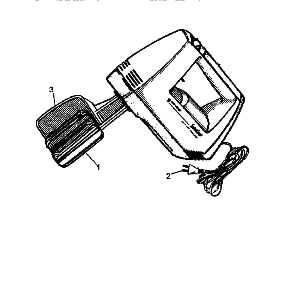 Replacement Parts Diagram and Parts List for MX50WTYPE1  Black and Decker Mixer